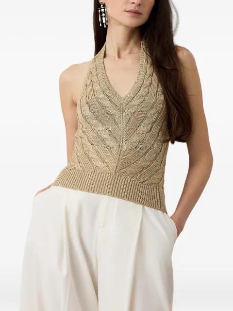cable-knit backless top by RALPH LAUREN