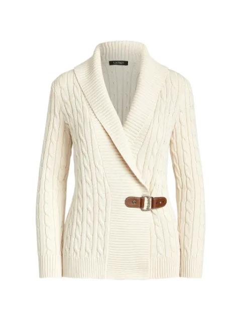 cable-knit buckle-fastening cardigan by RALPH LAUREN