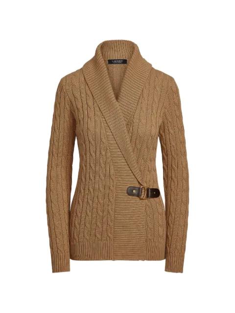 cable-knit buckled cardigan by RALPH LAUREN
