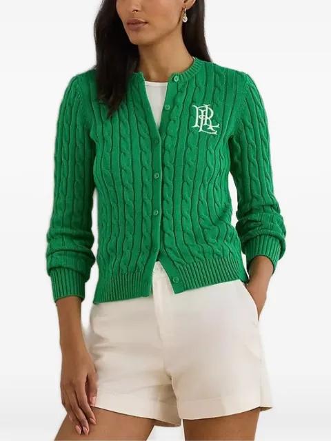 cable knit button cardigan by RALPH LAUREN