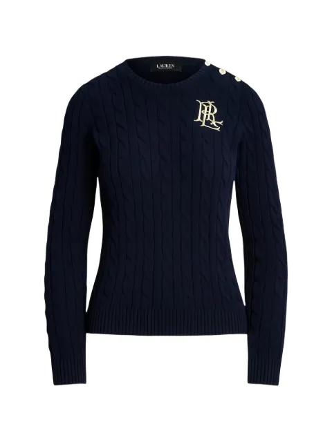 cable-knit button-detail sweater by RALPH LAUREN
