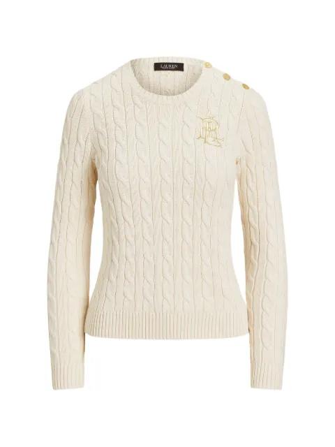 cable-knit buttoned sweater by RALPH LAUREN