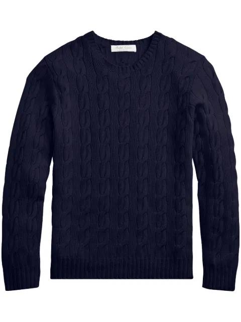 cable-knit cashmere sweater by RALPH LAUREN