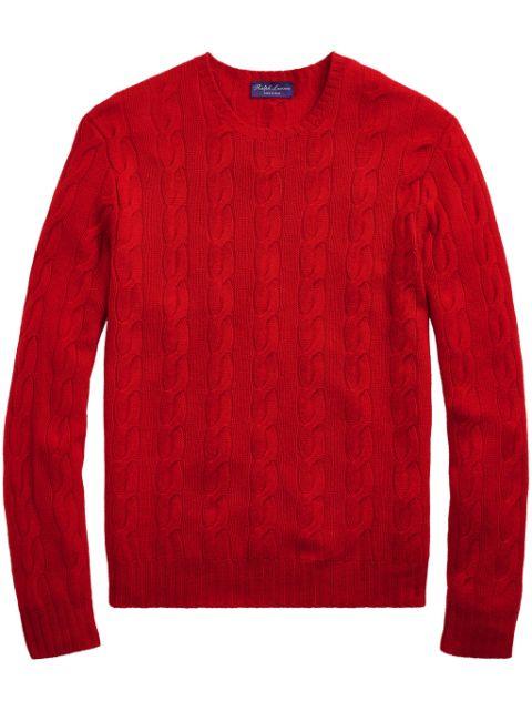 cable-knit cashmere sweater by RALPH LAUREN