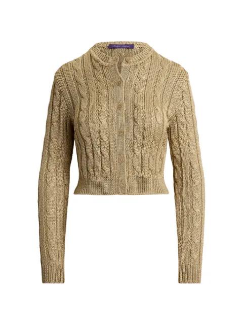 cable-knit cropped cardigan by RALPH LAUREN