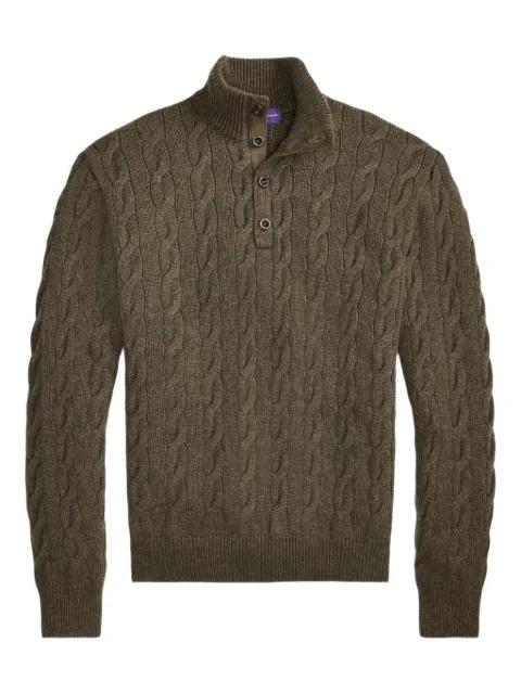 cable-knit high-neck sweater by RALPH LAUREN