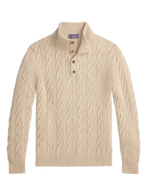 cable-knit polo shirt by RALPH LAUREN