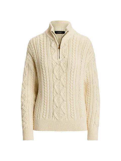 cable-knit quarter-zip sweater by RALPH LAUREN