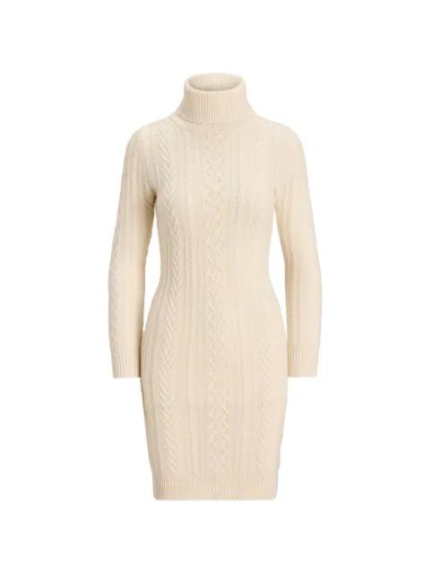 cable-knit roll neck mini dress by RALPH LAUREN