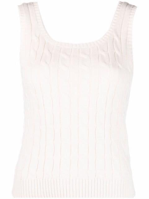 cable-knit scoop-neck top by RALPH LAUREN
