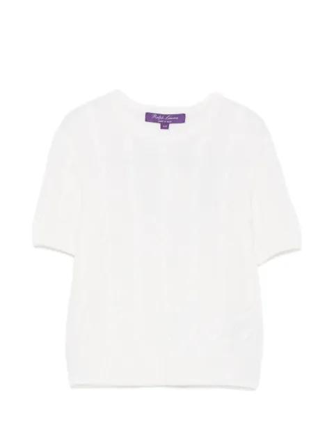 cable-knit short-sleeve T-shirt by RALPH LAUREN