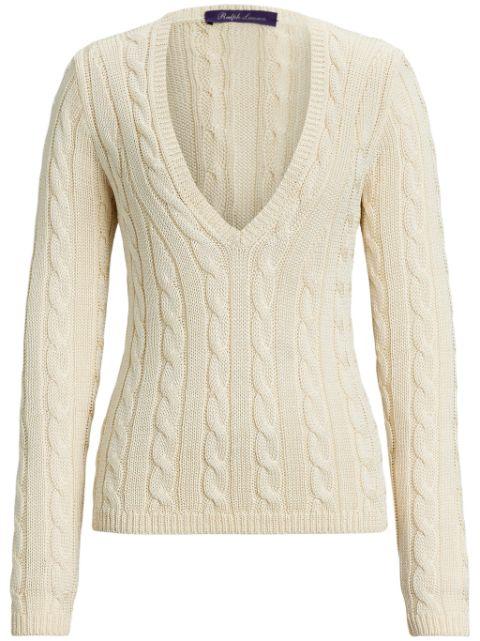 cable-knit silk jumper by RALPH LAUREN