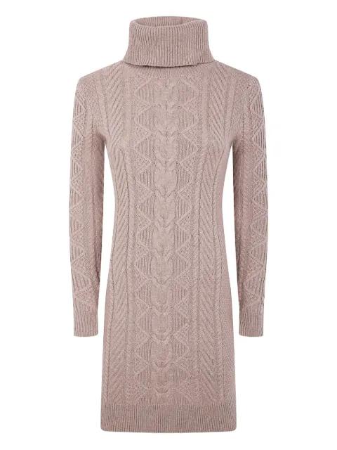 cable-knit turtleneck mini dress by RALPH LAUREN
