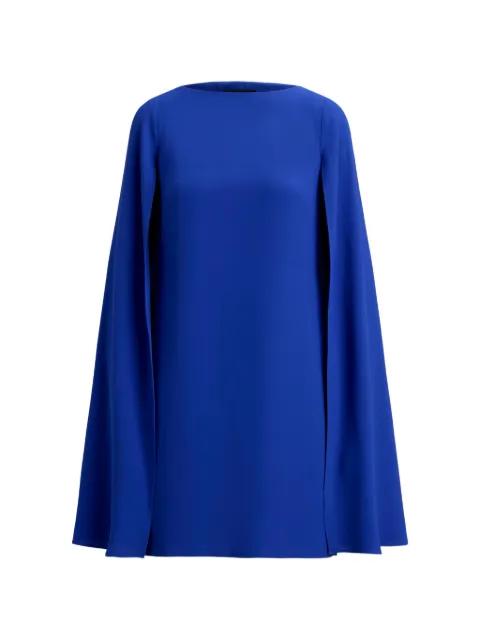 cape-overlay georgette mini dress by RALPH LAUREN