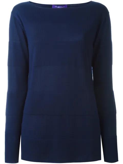cashmere boat neck sweater by RALPH LAUREN