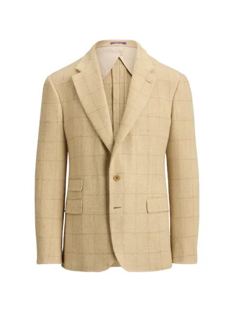 check-pattern single-breasted blazer by RALPH LAUREN
