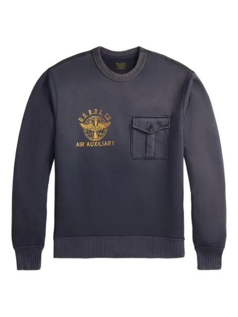chest-pocket graphic-print sweatshirt by RALPH LAUREN