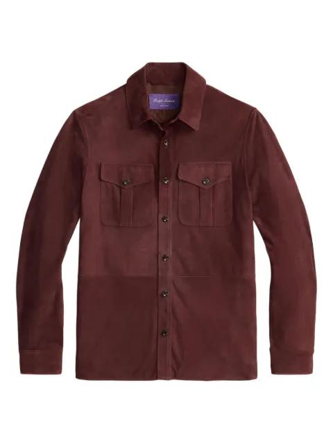 chest-pockets suede overshirt by RALPH LAUREN