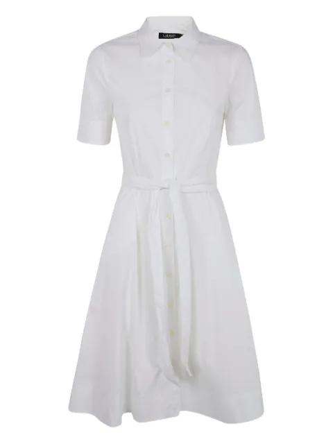 collared belted midi dress by RALPH LAUREN