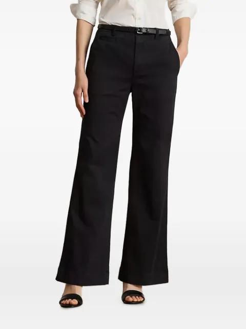 cotton chino flared trousers by RALPH LAUREN