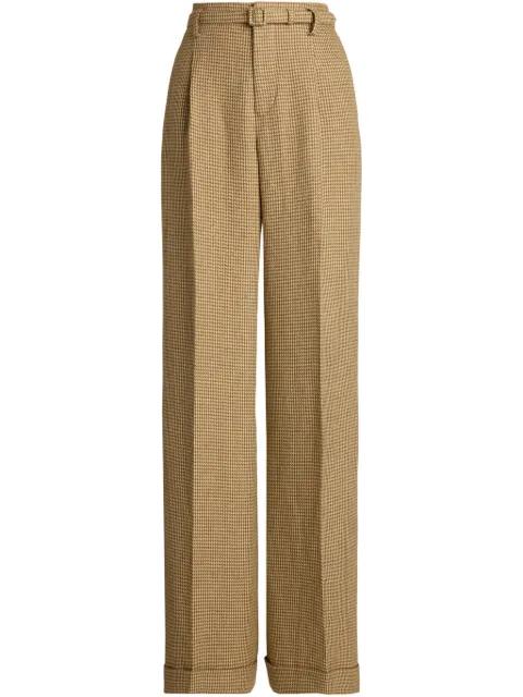 dogtooth-pattern trousers by RALPH LAUREN