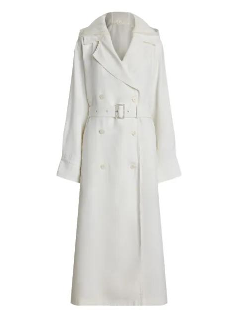 double-breasted belted trench coat by RALPH LAUREN