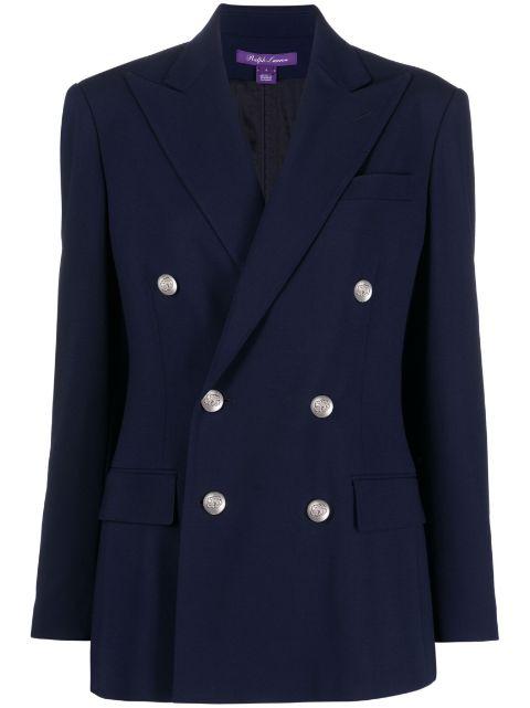double-breasted button-fastening coat by RALPH LAUREN