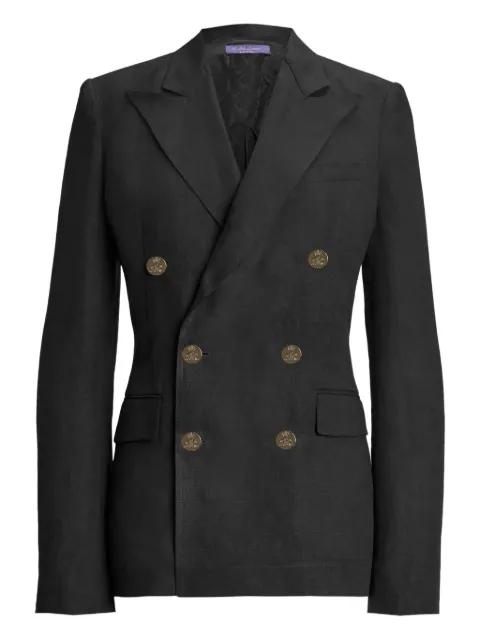 double-breasted linen blazer by RALPH LAUREN