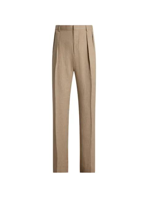 double-pleated trousers by RALPH LAUREN