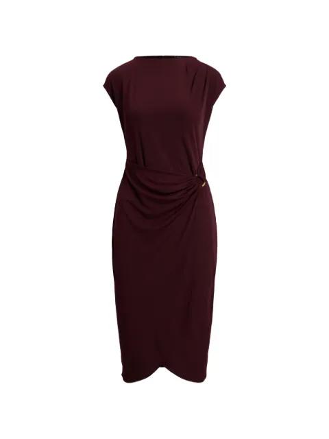 draped ring-detail midi dress by RALPH LAUREN