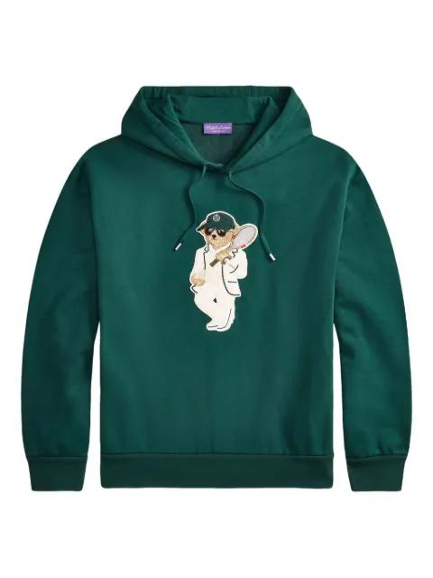 embroidered-bear hoodie by RALPH LAUREN