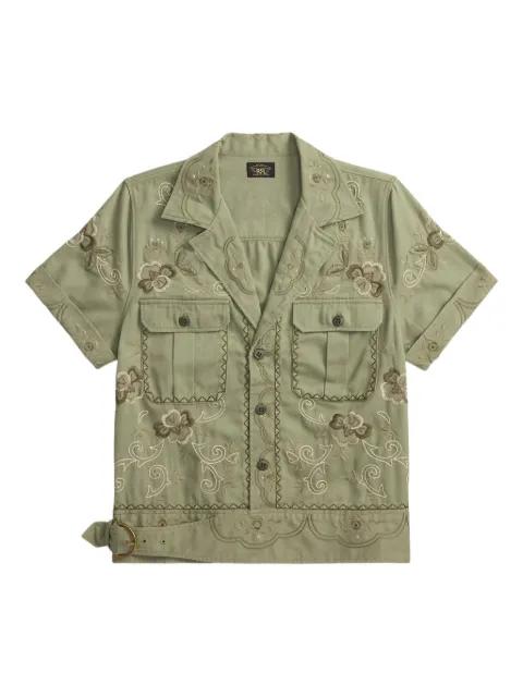 embroidered buckled shirt by RALPH LAUREN