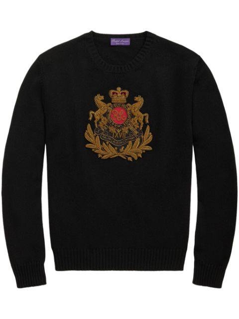 embroidered cashmere pullover by RALPH LAUREN