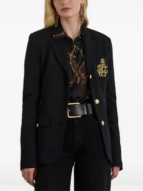 embroidered-detail buttoned blazer by RALPH LAUREN
