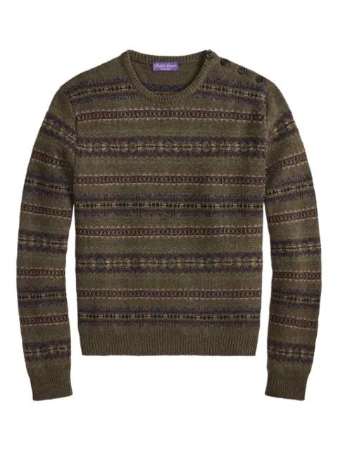 fairisle button-detail pullover by RALPH LAUREN