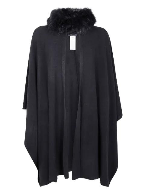 faux-fur trim cape coat by RALPH LAUREN