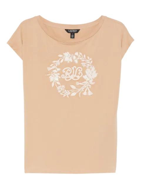 floral-embroidered top by RALPH LAUREN