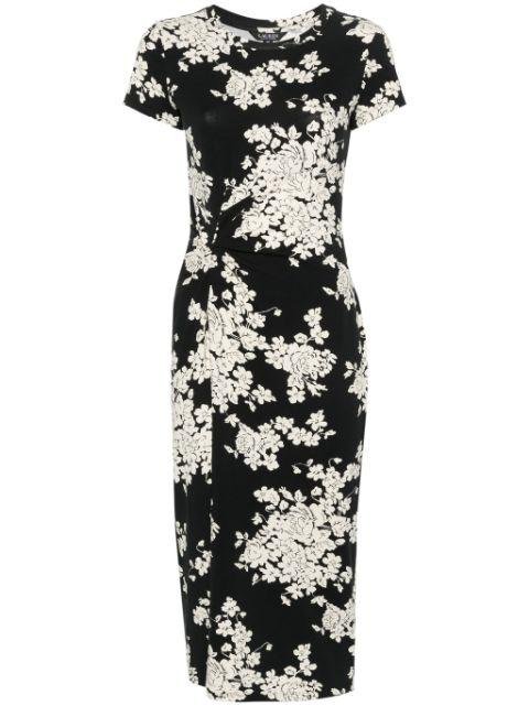 floral knotted midi dress by RALPH LAUREN