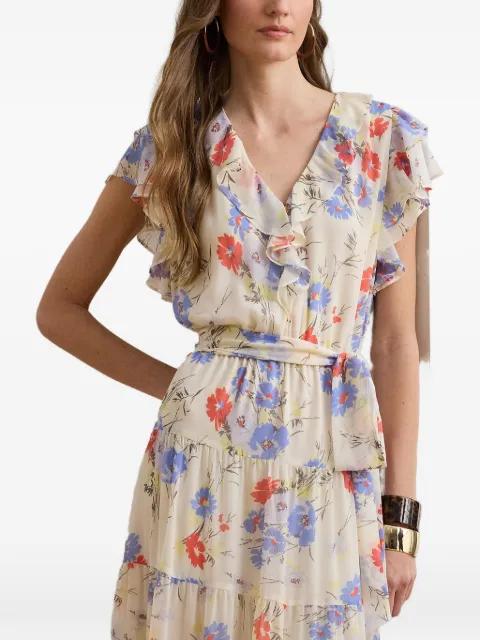floral-print ruffled dress by RALPH LAUREN