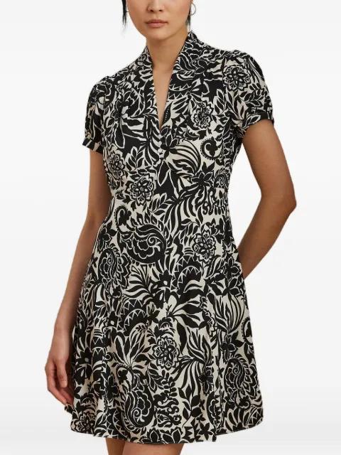 floral-print short-sleeve mini dress by RALPH LAUREN