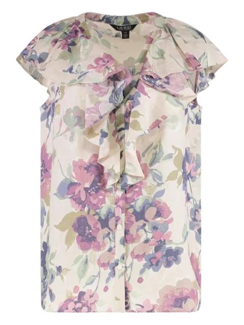 floral ruffle blouse by RALPH LAUREN