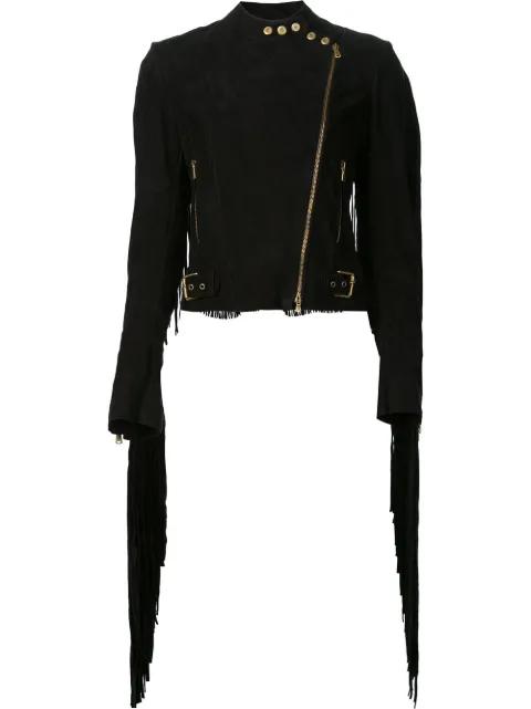 fringed biker jacket by RALPH LAUREN
