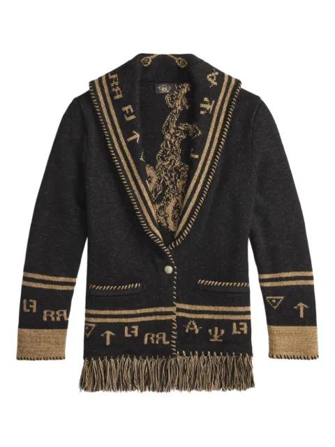 fringed cardigan by RALPH LAUREN