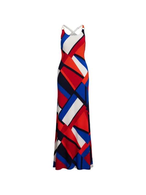 geometric-print halterneck maxi dress by RALPH LAUREN