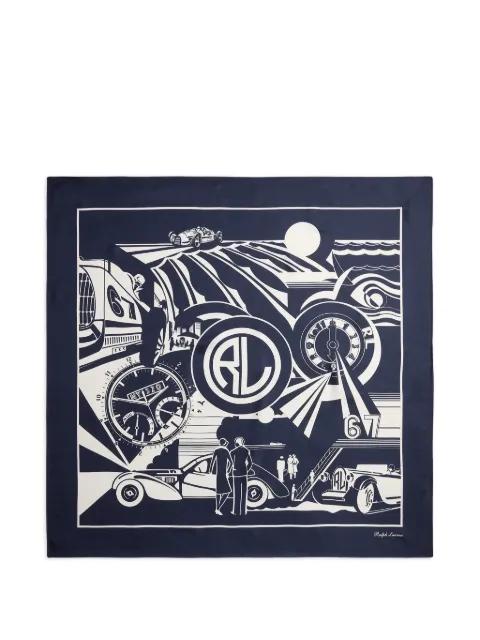 graphic-print silk scarf by RALPH LAUREN