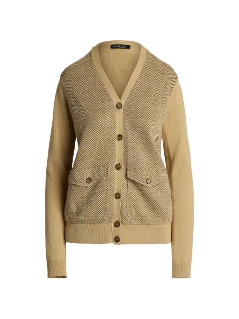 herringbone pocket cardigan by RALPH LAUREN