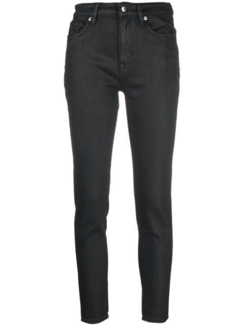 high-rise skinny-leg jeans by RALPH LAUREN