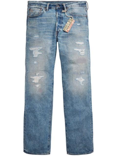 high-waist slim-cut jeans by RALPH LAUREN