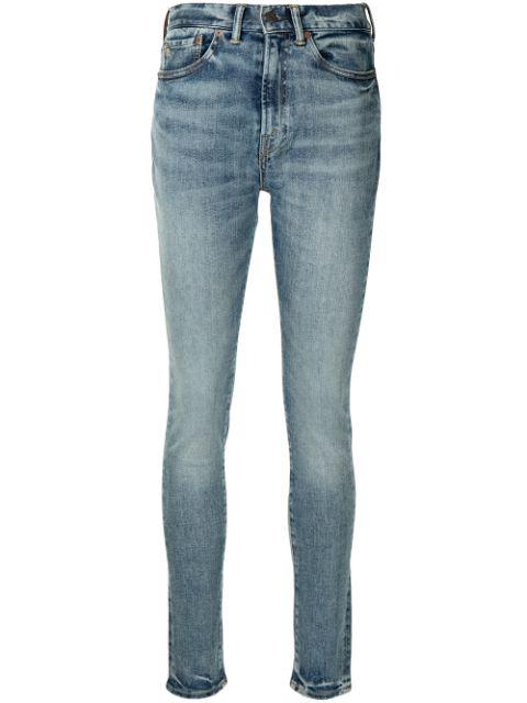 high-waisted skinny jeans by RALPH LAUREN