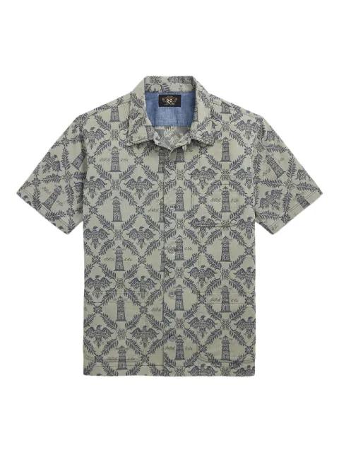 jacquard short-sleeve shirt by RALPH LAUREN